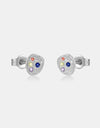 Multicolored Zircon Stud Earrings