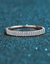 Moissanite 925 Sterling Silver Half-Eternity Ring