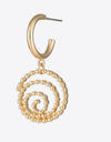 18K Gold-Plated Alloy Spiral Earrings