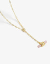 Gold-Plated Bar Pendant OT Chain Necklace