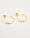 Zircon 925 Sterling Silver C-Hoop Earrings