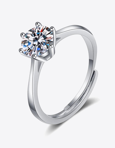 Moissanite 6-Prong Adjustable Ring