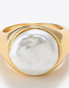 Pearl 18K Gold-Plated Alloy Ring