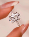 Platinum-Plated Side Stone 2 Carat Moissanite Ring