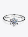 Wonderful Life 1 Carat Moissanite Platinum-Plated Ring