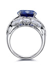 5 Carat Lab-Grown Sapphire Platinum-Plated Ring