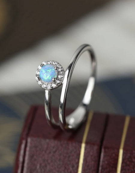 Opal Bypass Ring