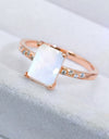 Square Moonstone Ring