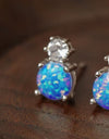 4-Prong Opal Stud Earrings