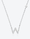 V To Z Zircon 925 Sterling Silver Necklace