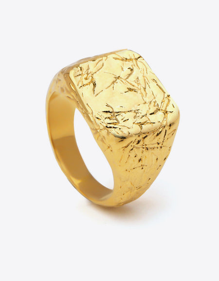 Textured Gold-Plated Ring