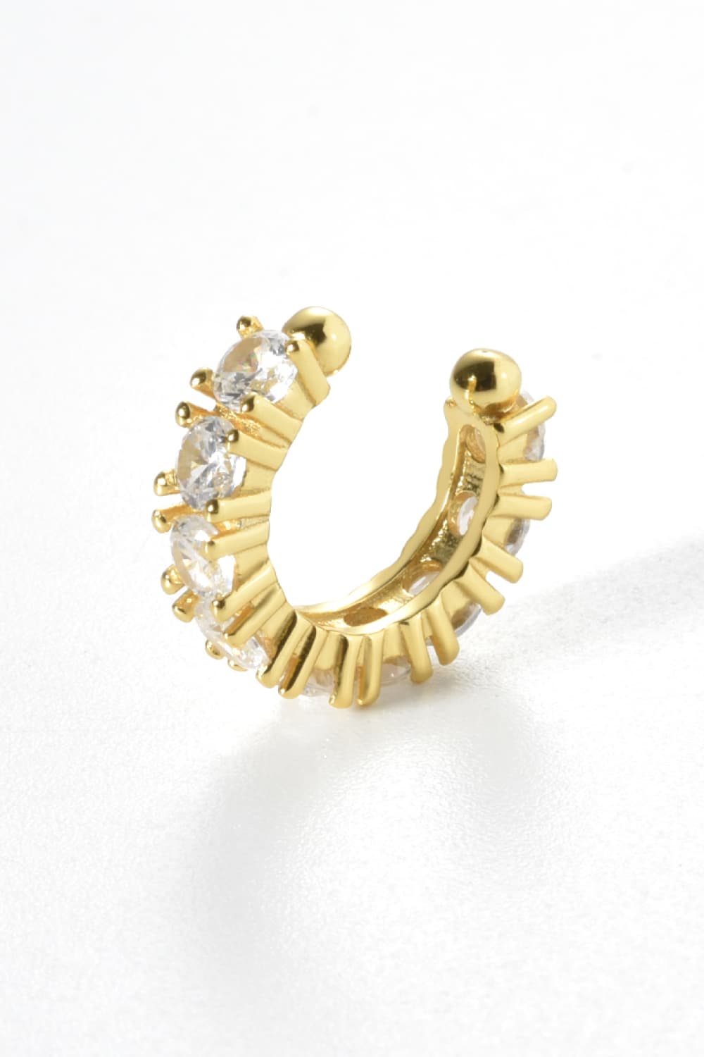 Inlaid Zircon Single Cuff Earring