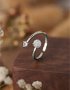 Opal 925 Sterling Silver Bypass Ring