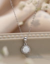 Opal Round Pendant Chain Necklace