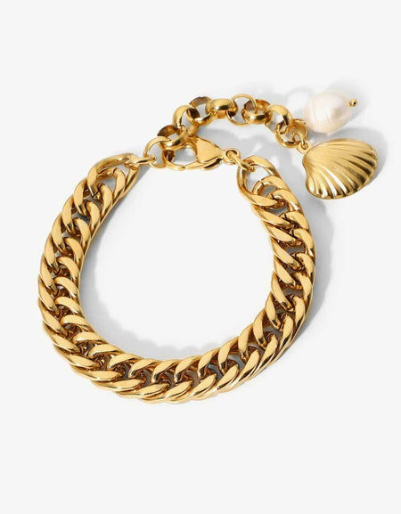 18K Gold-Plated Curb Chain Bracelet