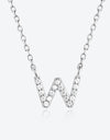 V To Z Zircon 925 Sterling Silver Necklace