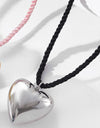 Heart Pendant Rope Necklace