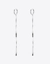 925 Sterling Silver Long Snake Chain Earrings