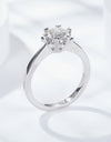 925 Sterling Silver Solitaire Moissanite Ring