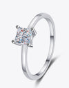 925 Sterling Silver Moissanite Solitaire Ring