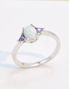 Contrast 925 Sterling Silver Opal Ring