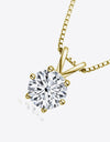 925 Sterling Silver 1 Carat Moissanite Pendant Necklace