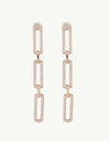 Rhinestone Chunky Chain Drop Earrings