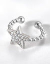 Inlaid Zircon Star Single Cuff Earring