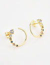 18K Gold-Plated 925 Sterling Silver C-Hoop Earrings