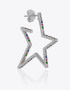 Zircon Star 925 Sterling Silver Earrings