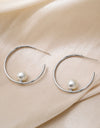 Pearl C-Hoop Earrings