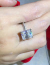 5 Carat Moissanite Platinum-Plated Ring