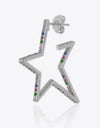 Zircon Star 925 Sterling Silver Earrings