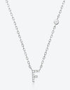 A To F Zircon 925 Sterling Silver Necklace