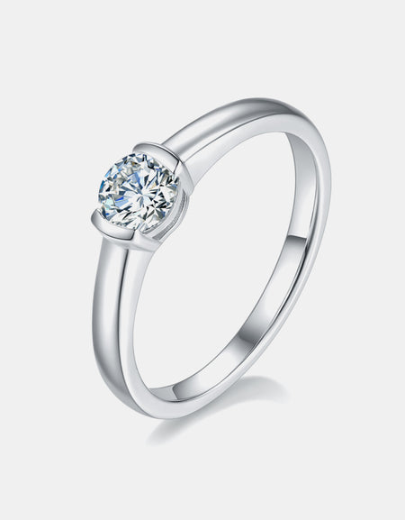 Moissanite 925 Sterling Silver Solitaire Ring