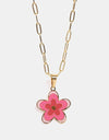 Flower Pendant Stainless Steel Necklace