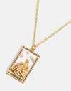 Tarot Card Pendant Stainless Steel Necklace