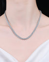 Moissanite Rhodium-Plated Necklace