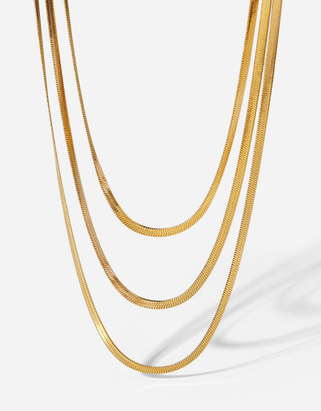 Triple-Layered Snake Chain Necklace