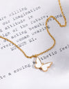 Butterfly Pendant Copper 14K Gold-Plated Necklace