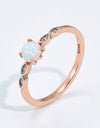 Opal Contrast Platinum-Plated Ring