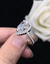 2 Carat Moissanite Teardrop Cluster Ring