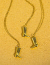 Cowboy Boot Pendant Stainless Steel Necklace