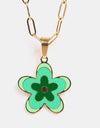 Flower Pendant Stainless Steel Necklace