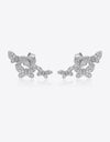 Zircon Butterfly 925 Sterling Silver Earrings