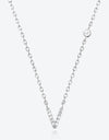 V To Z Zircon 925 Sterling Silver Necklace