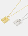 Cutout Rectangle Pendant Necklace