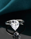 Classic Teardrop 2 Carat Moissanite Ring