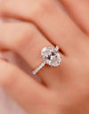 Platinum-Plated Side Stone 2 Carat Moissanite Ring