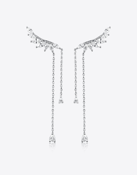 Platinum-Plated Crawl Earrings